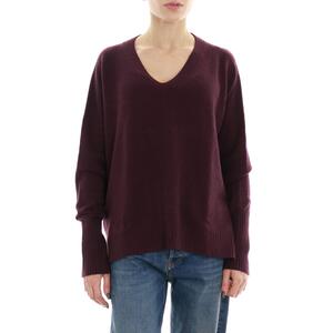 MAGLIA SCOLLO V BORDEAUX